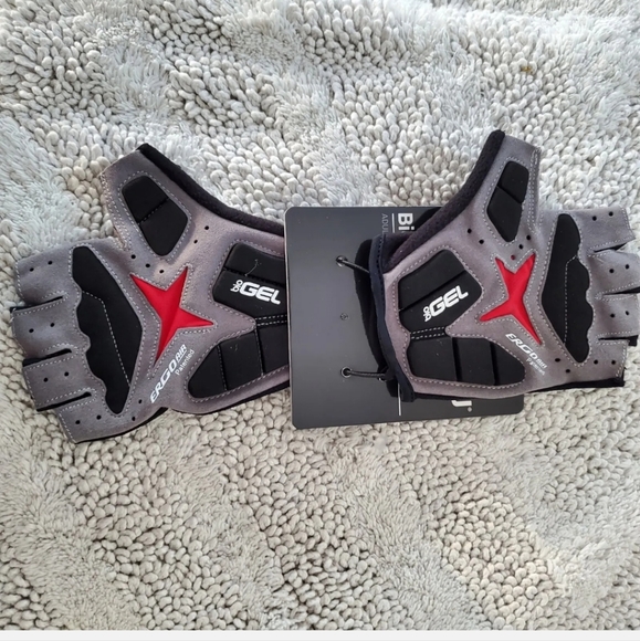 NWT LOUIS GARNEAU Adult Sz Large Biogel RXV2 Cycling Gloves Black White - Picture 5 of 10